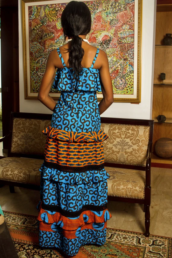 African Print Naja Maxi dress