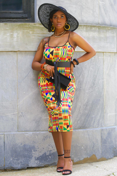 Kente bodycon outlet dress