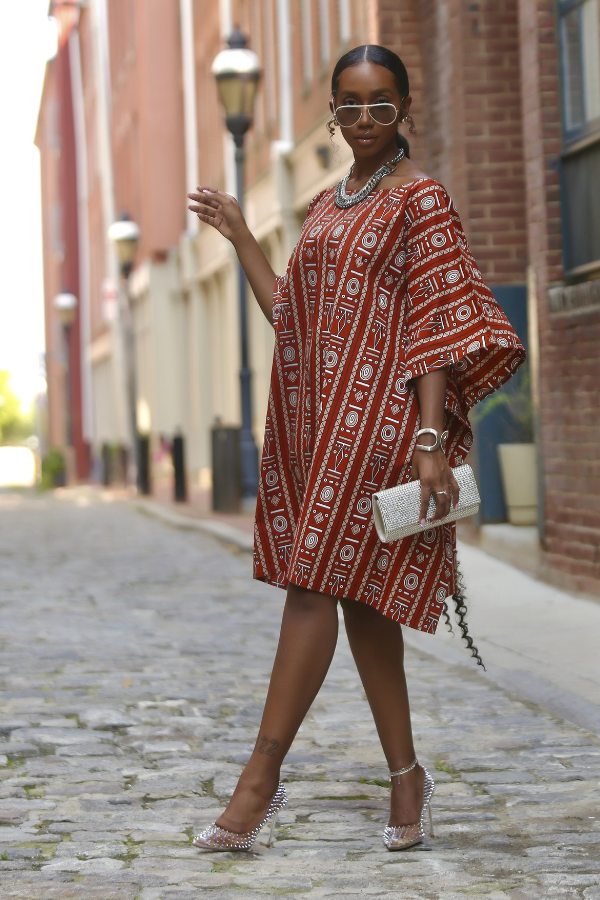 African Print Fullani (Tribal) Dress