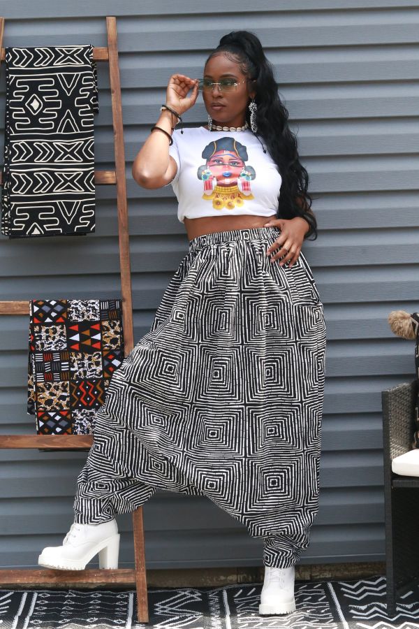 African Print Mourouba (Maze) Pants-Baggy