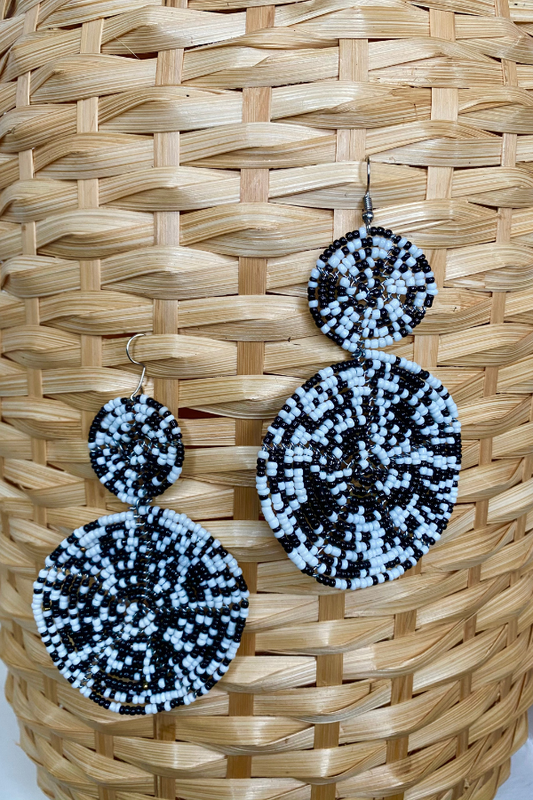 Rolunda (Black & White) Earrings