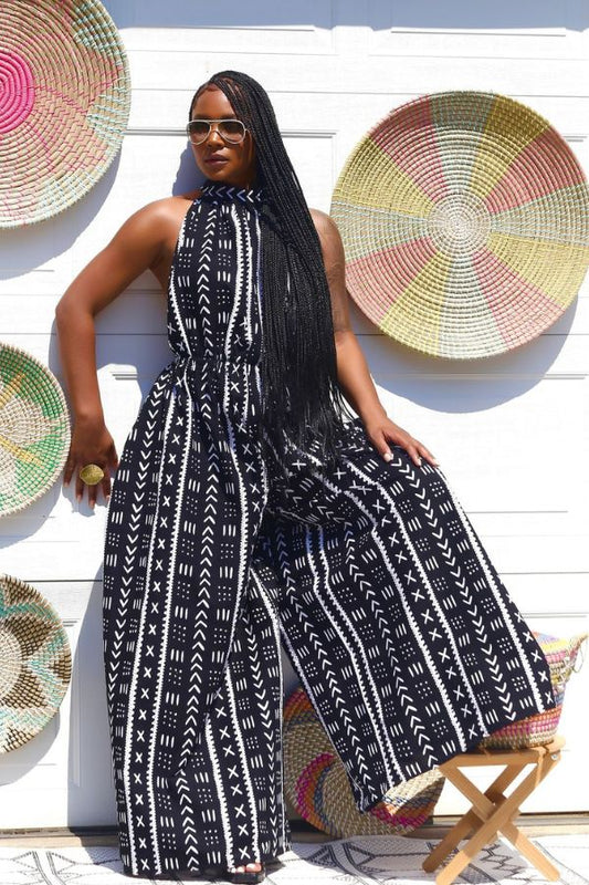 African Print Shiru Jumpsuit