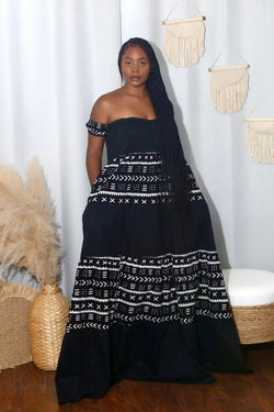 African Print Akwu Dress