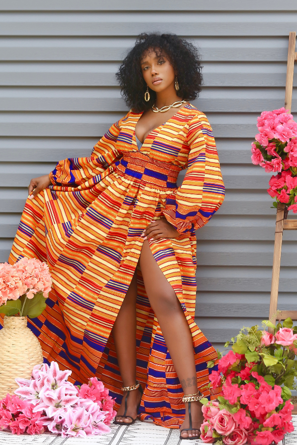 African Print Johana Maxi Dress