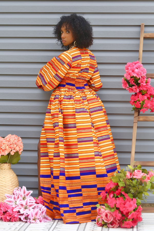 African Print Johana Maxi Dress
