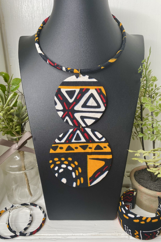 MIRANDA (BLACK) NECKLACE/ BRACELET/ EARRINGS SET