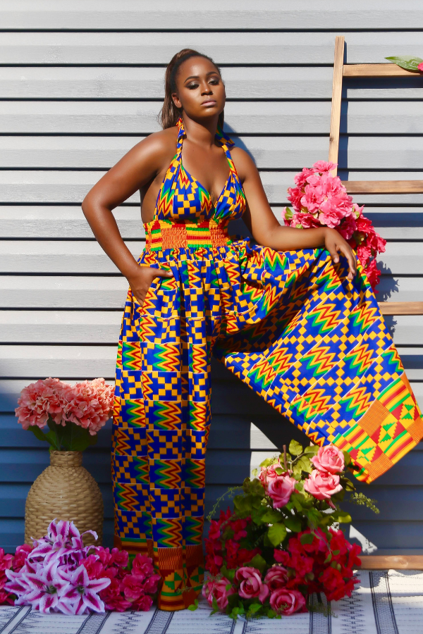 African Print Kalani (Kente) Jumpsuit