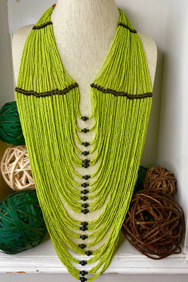 Afita (Olive Green) Necklace
