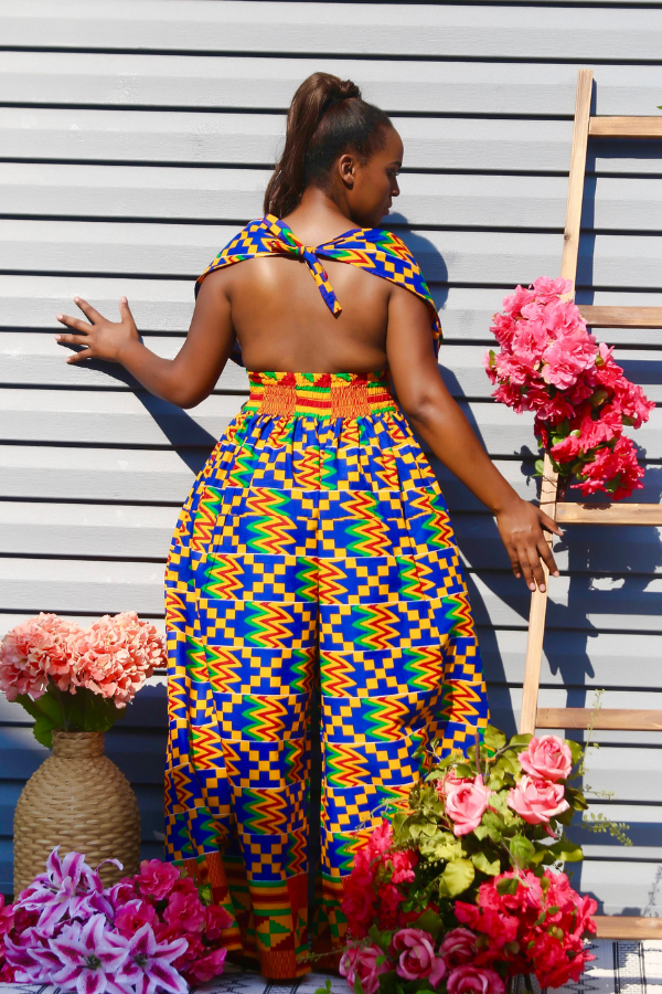 African Print Kalani (Kente) Jumpsuit