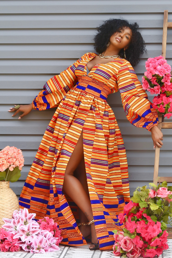 African Print Johana Maxi Dress