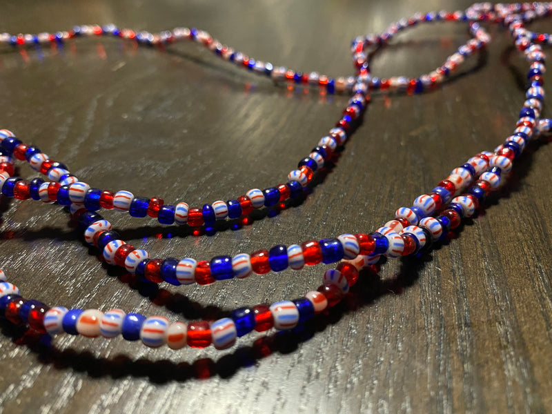 Manu (blue ish) waist beads