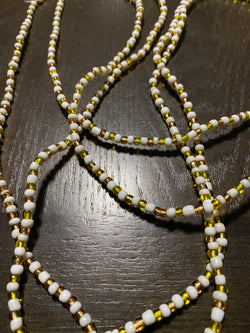 Manu (white & yellow) waist beads