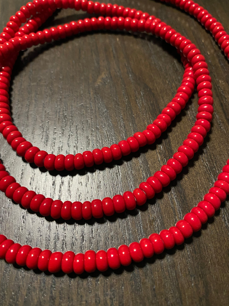 Manu (red) waist beads