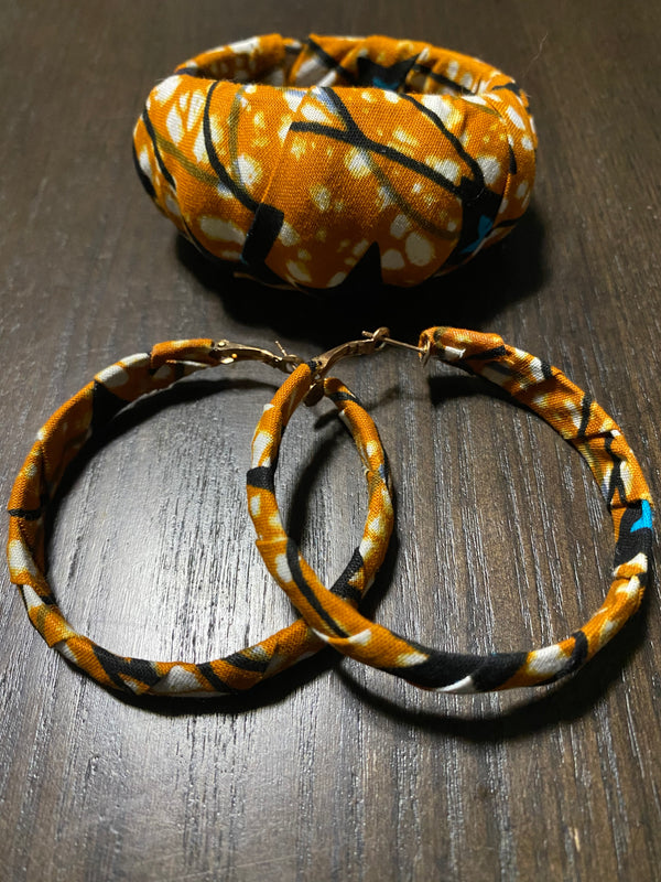 Merry (caramel) bracelet and earrings set