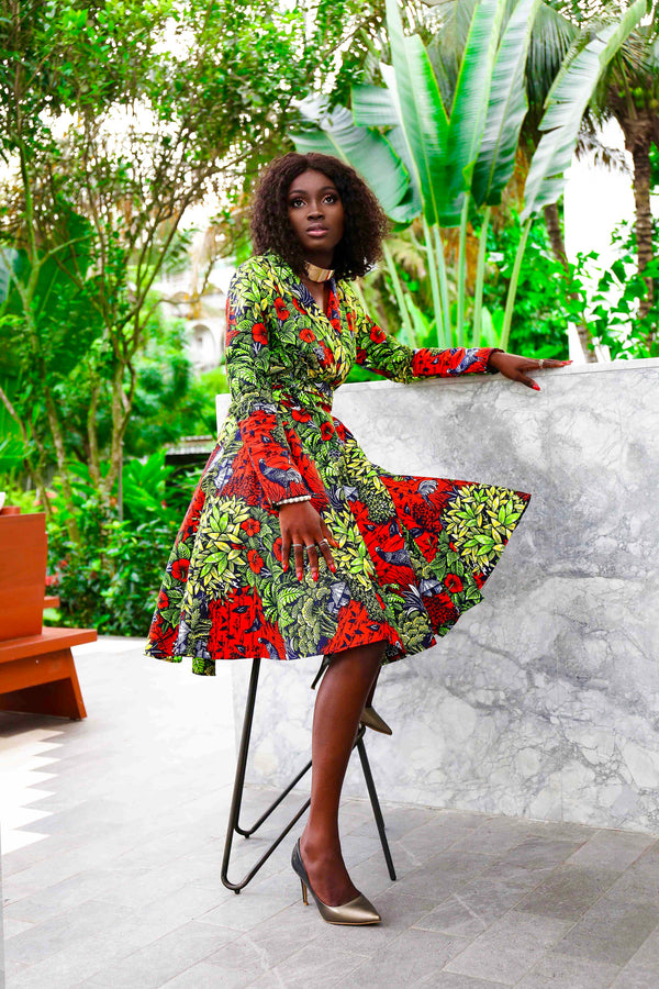 African Print Ashanti Dress