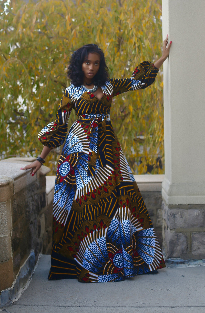 African Print Loraine Maxi Dress