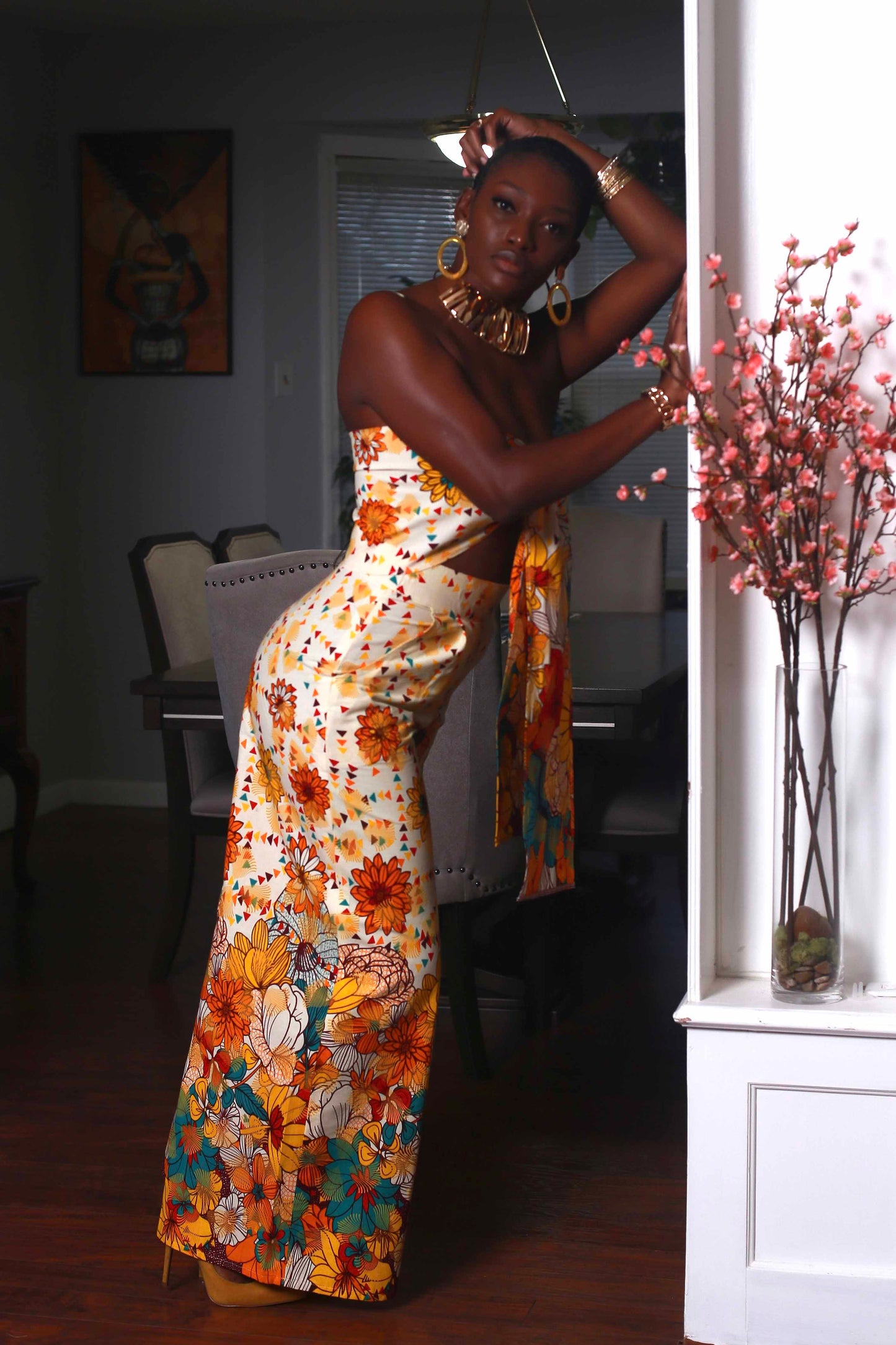 African Print Zora (Flowery) Matching Set