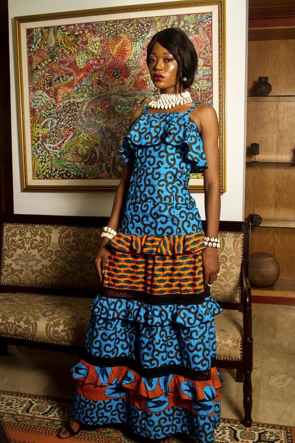 African Print Naja Maxi dress