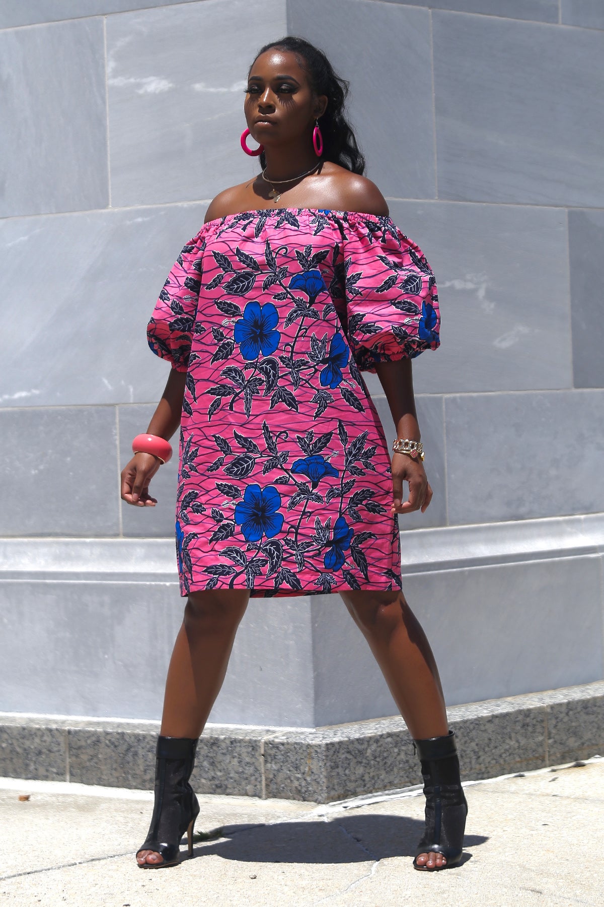 African Print Fatim (Pink) Dress