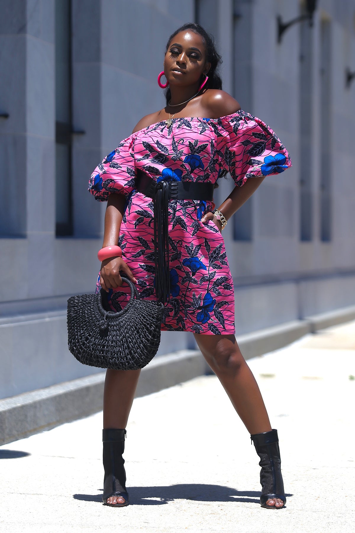 African Print Fatim (Pink) Dress