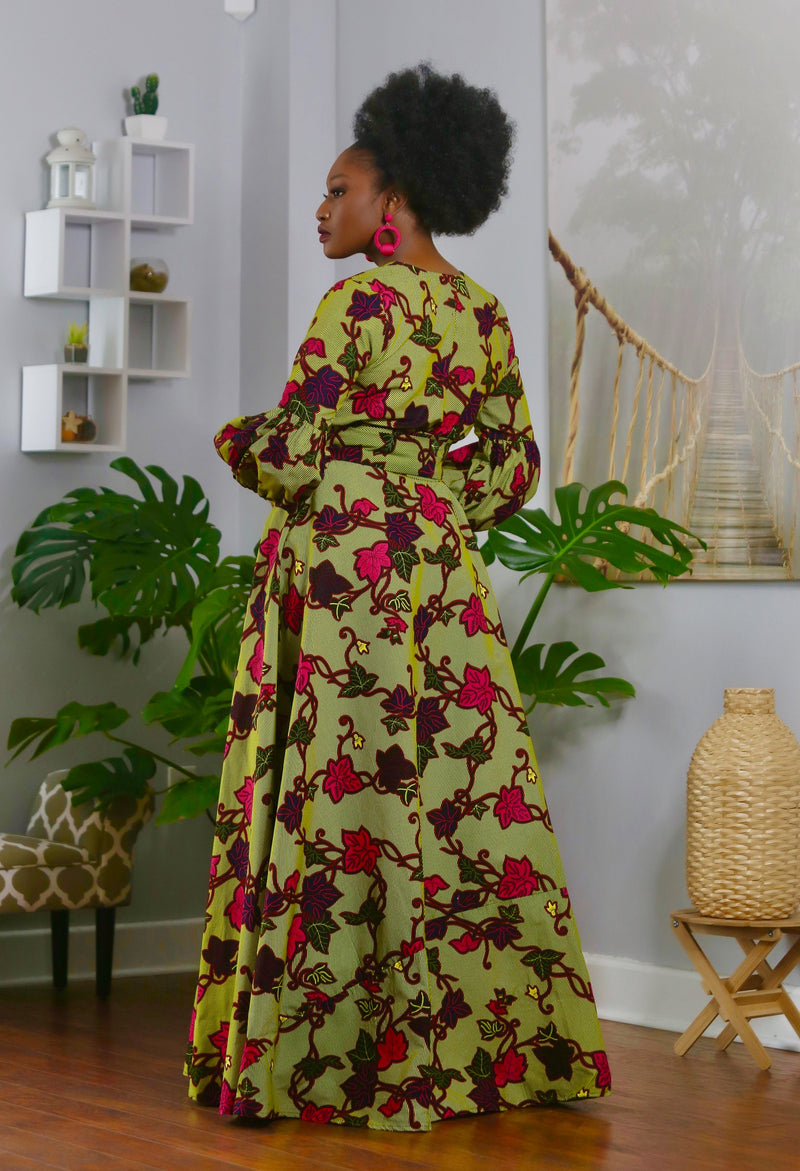 African Print Linda Maxi Dress