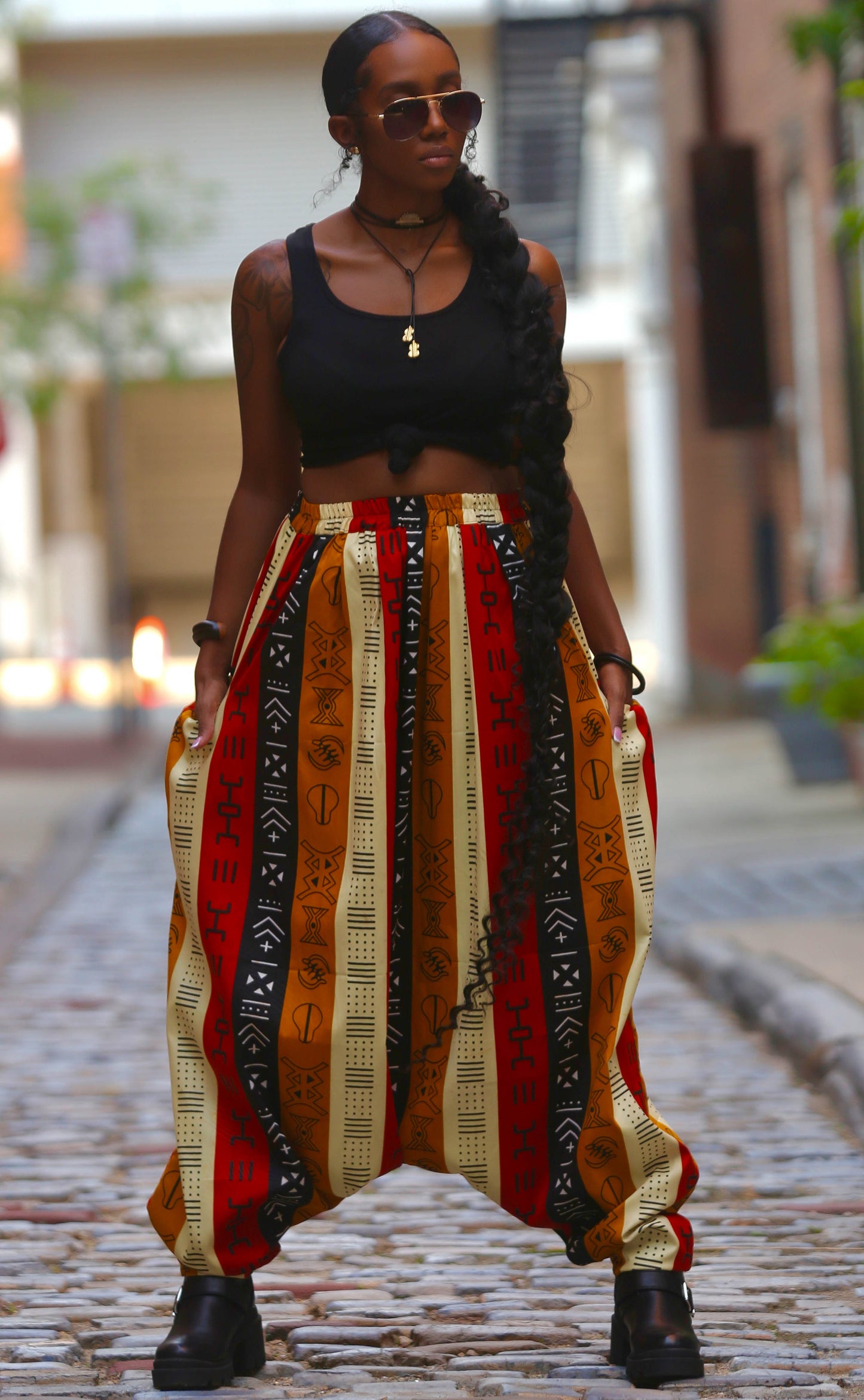 African Print Mourouba (Youss) Pants - Baggy