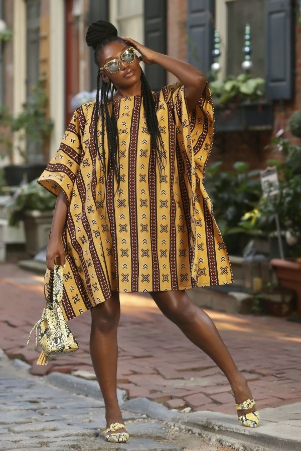 African Print Fullani (Mustard) Dress