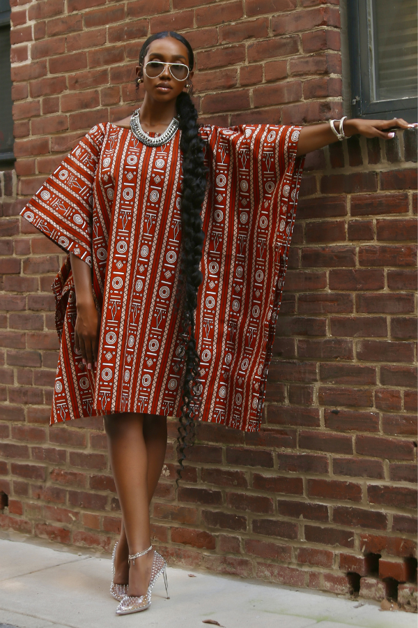African Print Fullani (Tribal) Dress