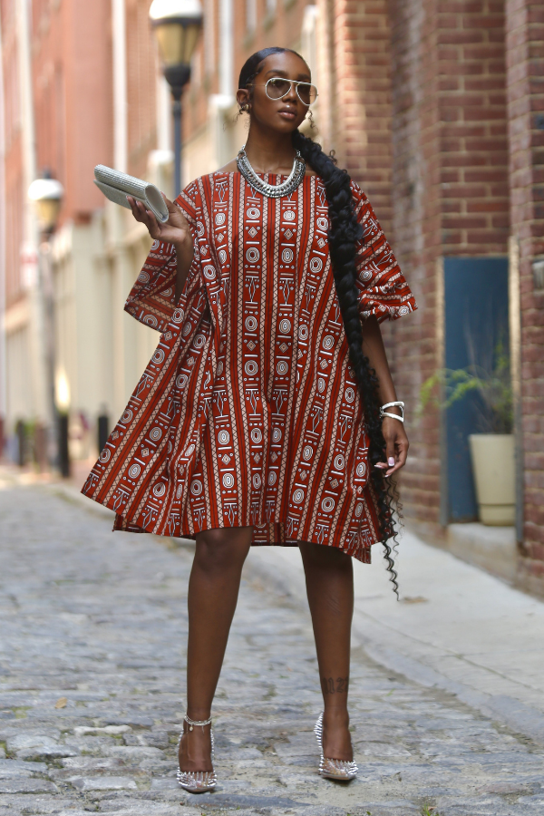 African Print Fullani (Tribal) Dress
