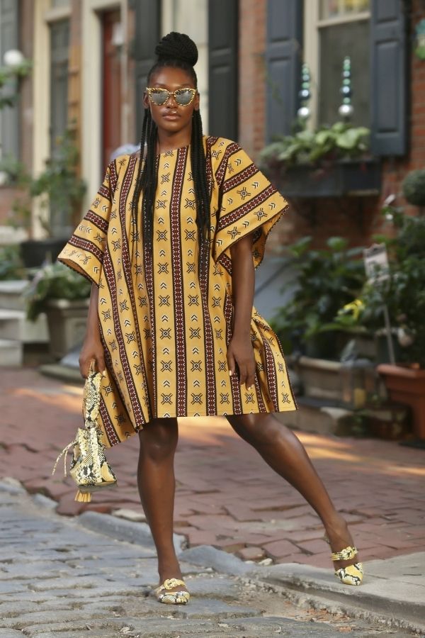 African Print Fullani (Mustard) Dress