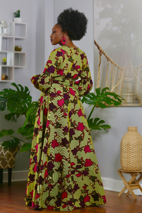 African Print Linda Maxi Dress